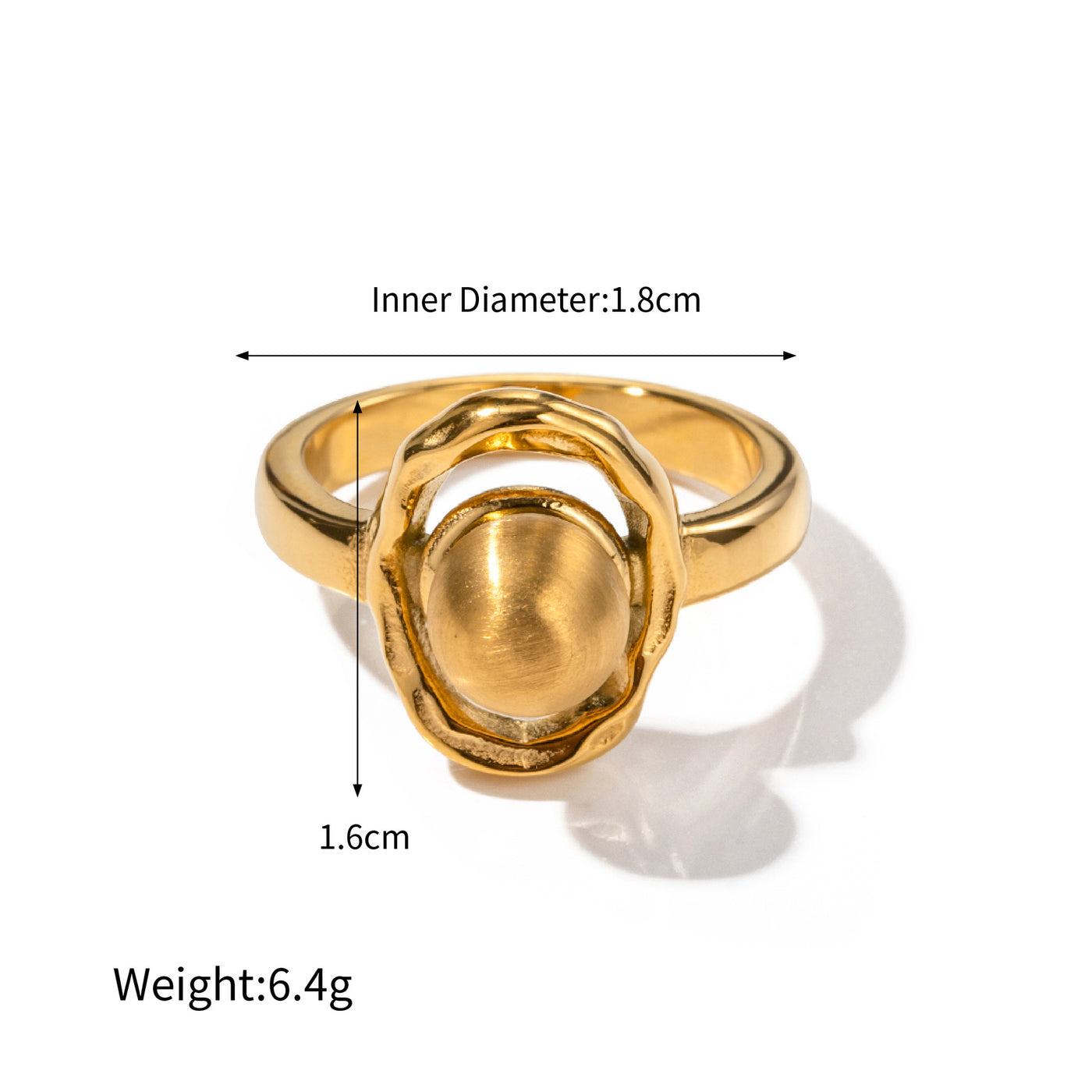 18K gold noble and elegant versatile ring inlaid with pearls - Syble's