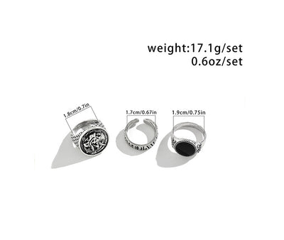 Retro fashion pirate/round design simple style ring - Syble's