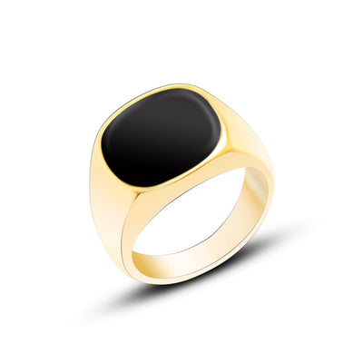 Gold Exaggerated Oval-Shaped Gem-Set  RIng - Syble's