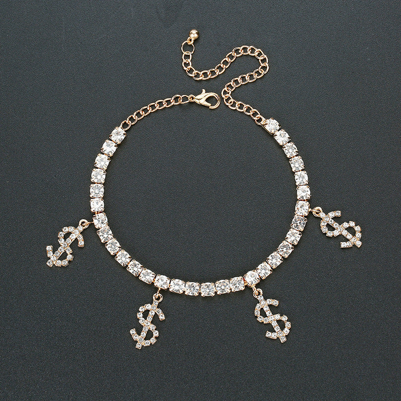 Dollar Sign Creative Pendant Anklet - Syble's