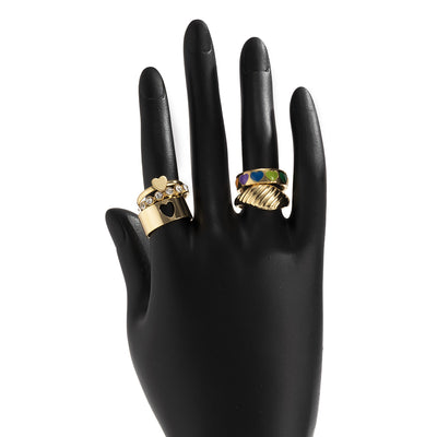 Fashion statement heart-shaped openwork diamond ring - Syble's