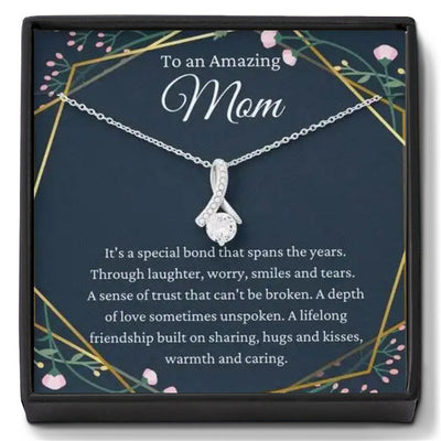 Mother's Day Herringbone Full Diamond Design Pendant Necklace - Syble's