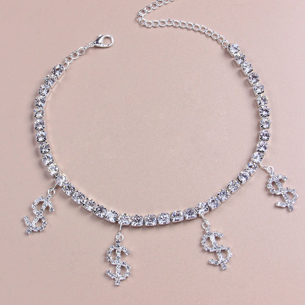 Dollar Sign Creative Pendant Anklet - Syble's
