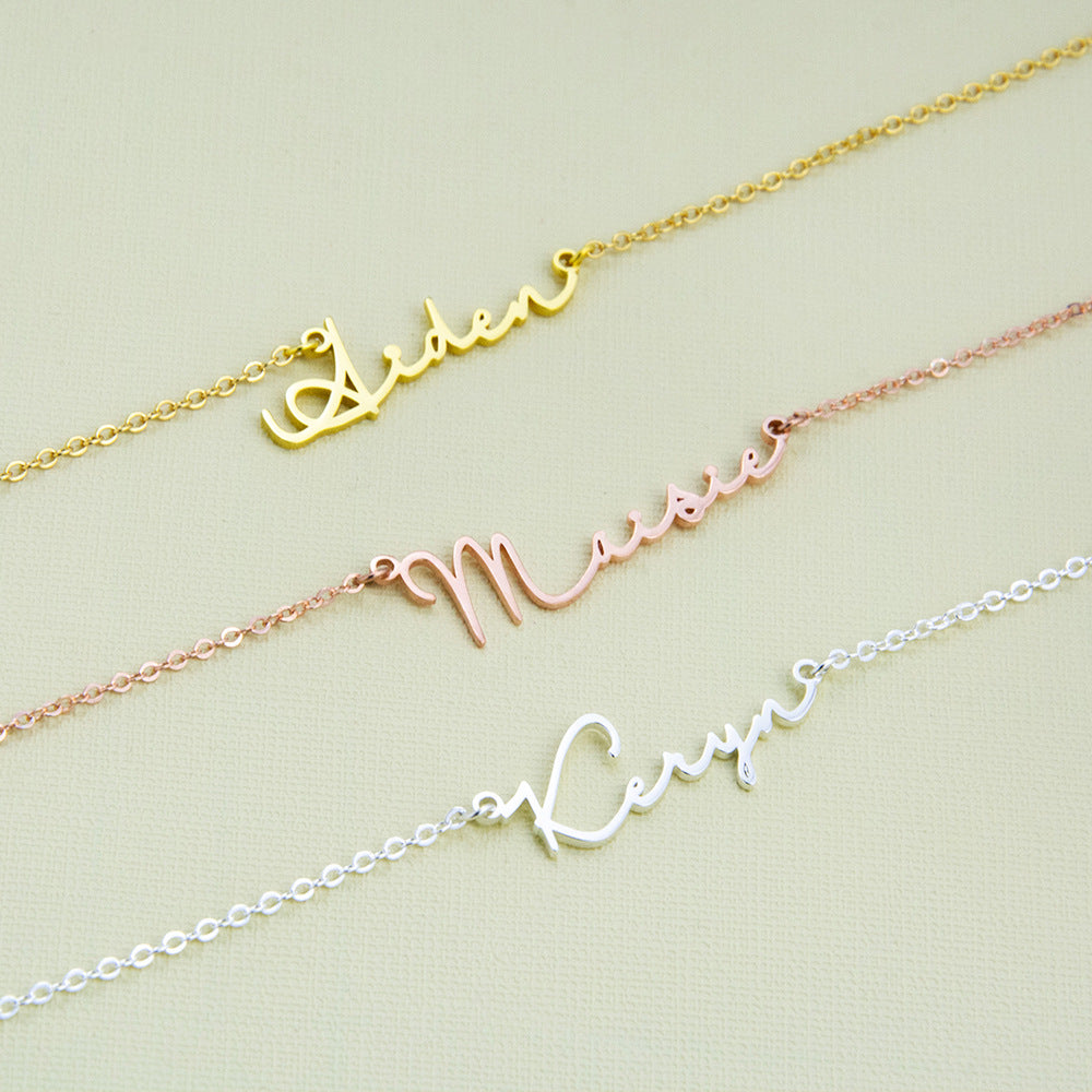 Exquisite and Noble Customizable Name Design Versatile Necklace - Syble's