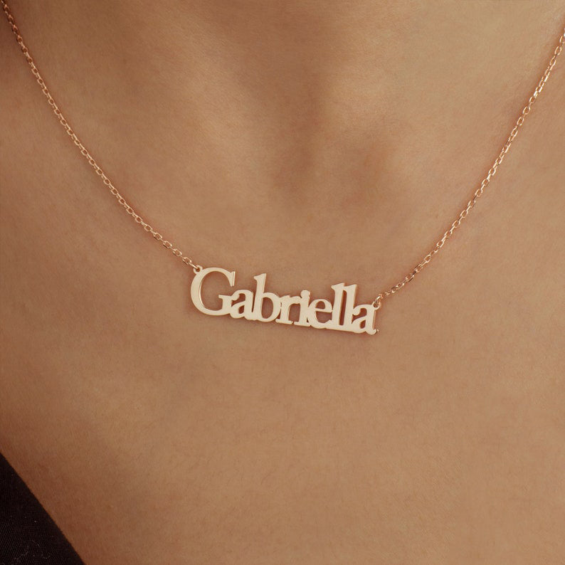 Beautiful Dazzling Customizable Name Design Simple Necklace - Syble's