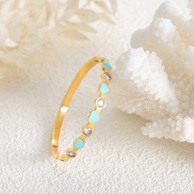 Gold Classic Fashionable Heart-Shaped design bracelet - Syble's