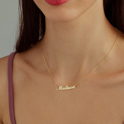 Beautiful Dazzling Customizable Name Design Simple Necklace - Syble's
