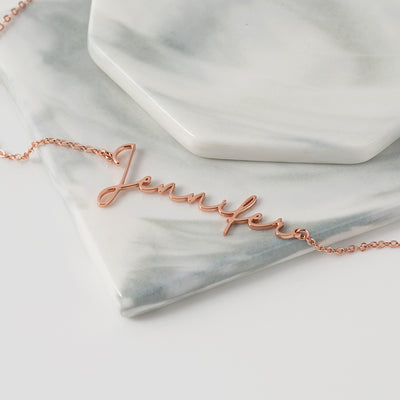 Simple atmosphere can be customized name light luxury design necklace - Syble's