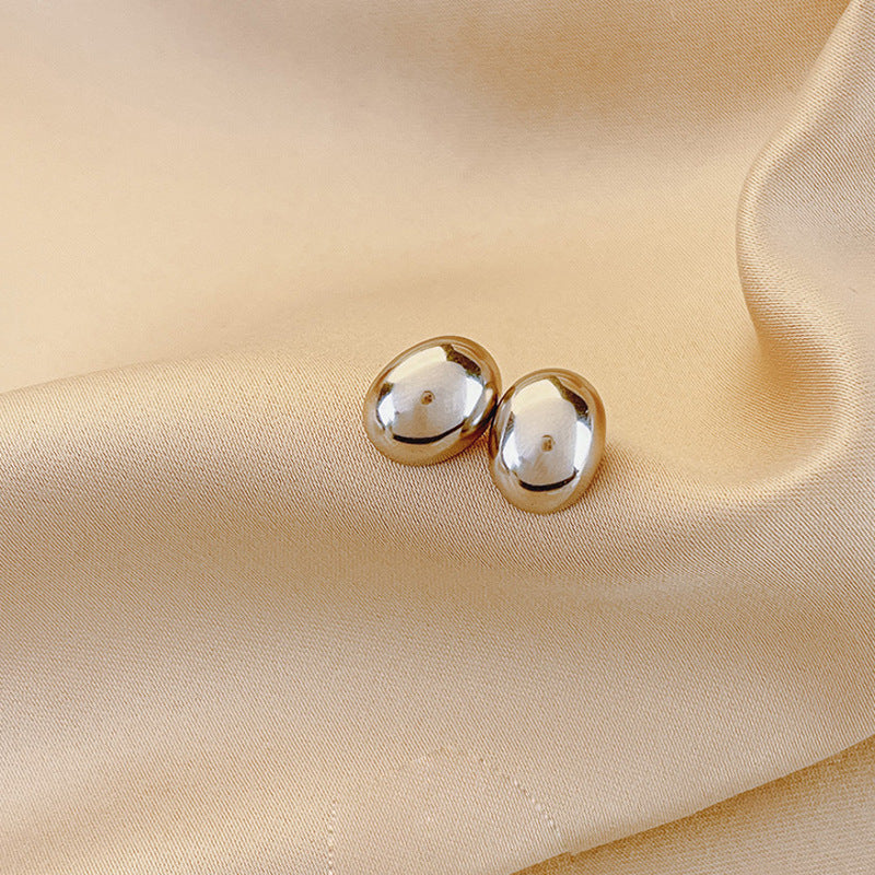 18K Gold Fashion Simple Doudou Design Versatile Earrings - Syble's