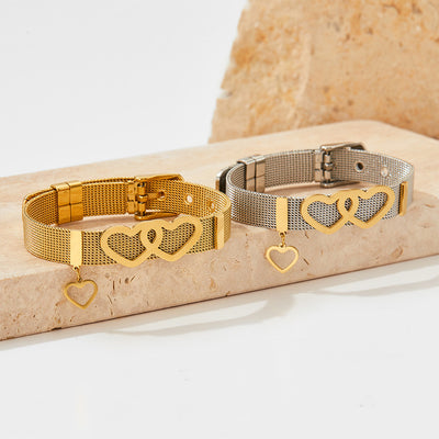 18K gold novel and noble love bracelet with strap design and versatile bracelet - Syble's