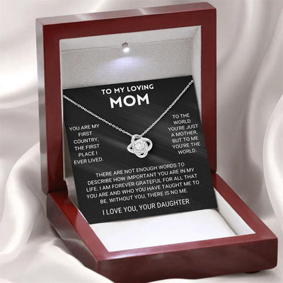 Noble four-leaf clover swirling diamond-encrusted gift box necklace for a great mother - Syble's