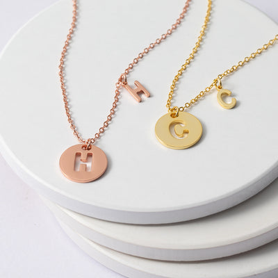 Light Luxury Fashion Round Customizable Name Design Versatile Necklace - Syble's