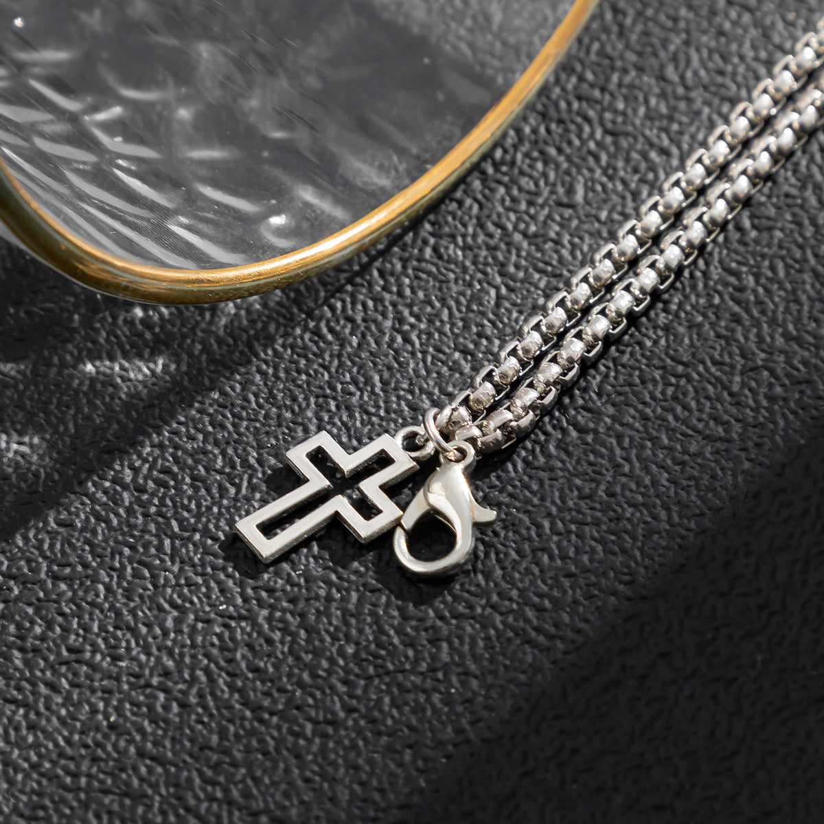 Double Hollow Cross Hip Hop Personality Jewelry