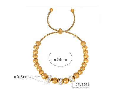 18K Gold Noble and Luxurious Butterfly/Love/Ball Bead Design Bracelet