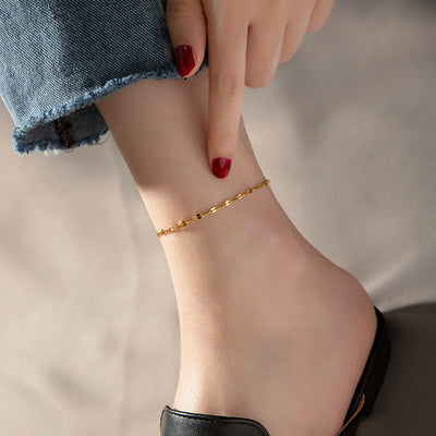 18k Gold Fashion Exquisite Lips High-end Design Versatile Anklet - Syble's