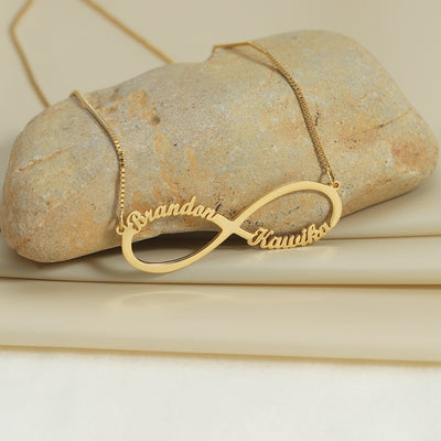 Classic Simple Infinity Design Customizable Name Design Versatile Necklace - Syble's