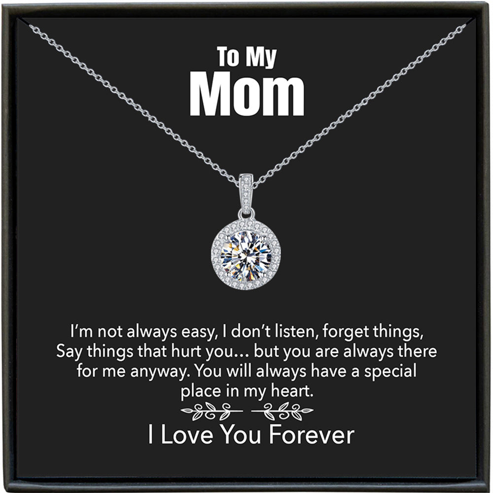 Fashionable Full Moon Night Diamond-studded Design Gift Box Necklace for Mom - Syble's