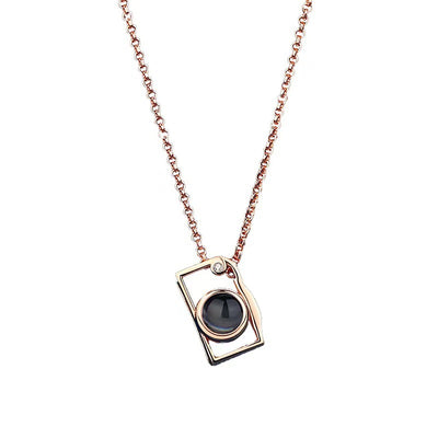 Retro Fashion Hollow Camera Projection Necklace - Syble's