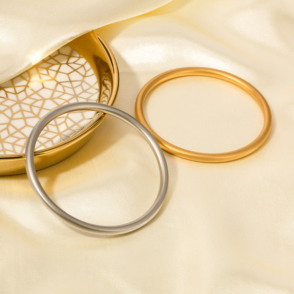 18K gold fashionable simple ring design versatile bracelet