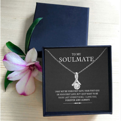 Delicate Herringbone Diamond Design Gift Box Pendant Necklace for Your Soul Mate - Syble's