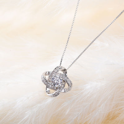 Exquisite Fashion Eternal Star Diamond and Zircon Design Gift Box Pendant Necklace - Syble's