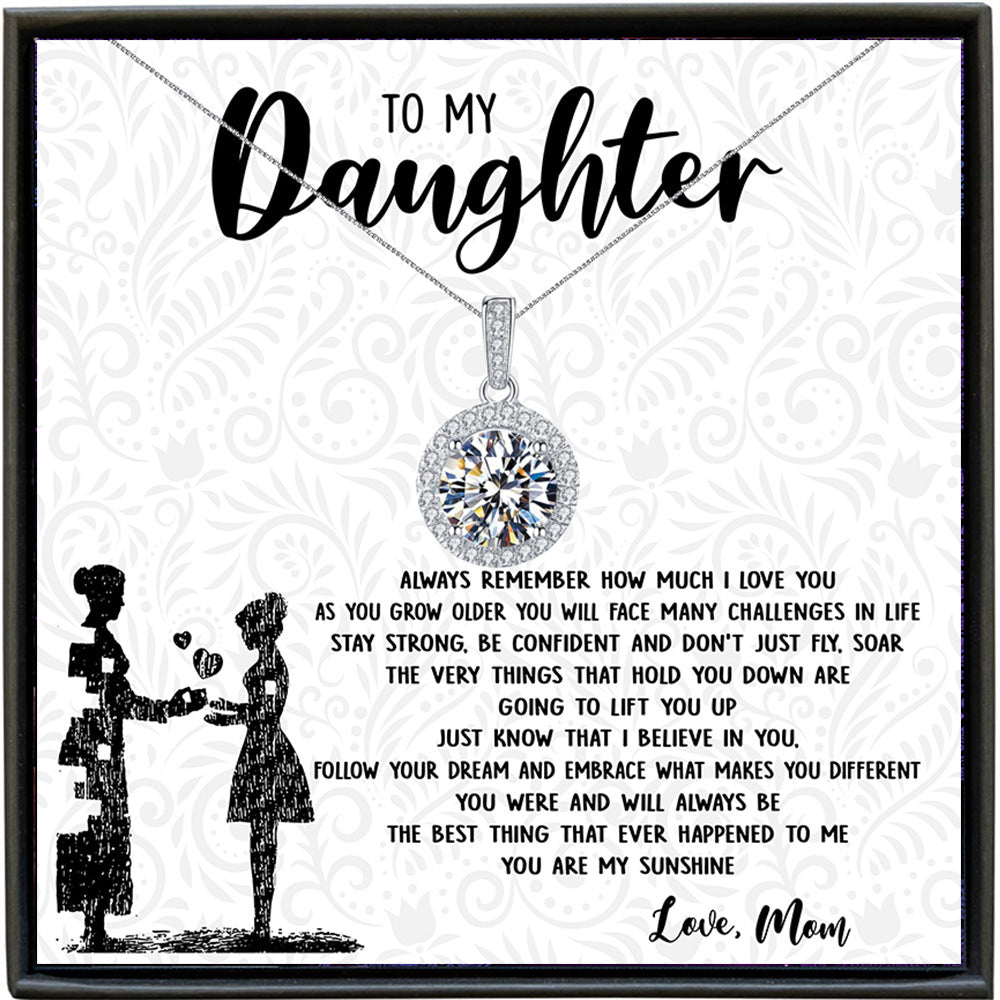 Mother's Day Simple Diamond-studded Pendant Necklace - Syble's