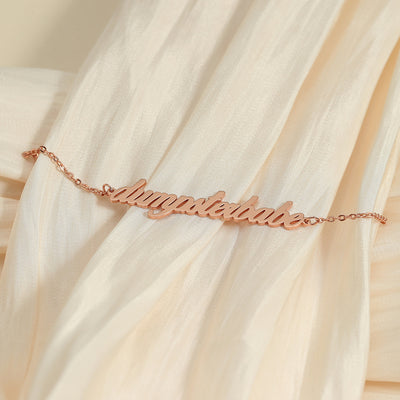 Noble Atmosphere Customizable Name Design Versatile Anklet - Syble's
