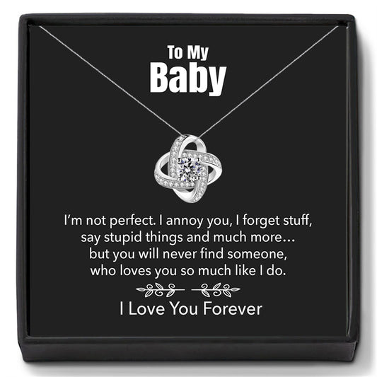 Eternal Star Diamond and Zircon Gift Box Pendant Necklace for My Baby - Syble's