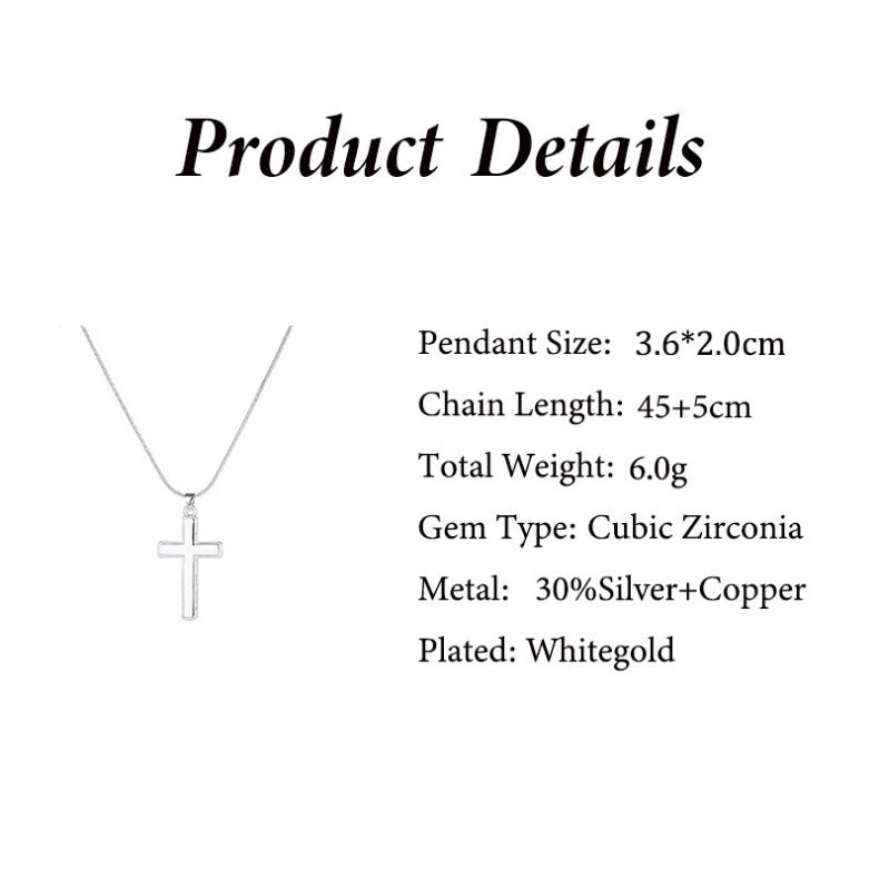 Fashion Simple Cross Design Gift Box Pendant Necklace For Son - Syble's