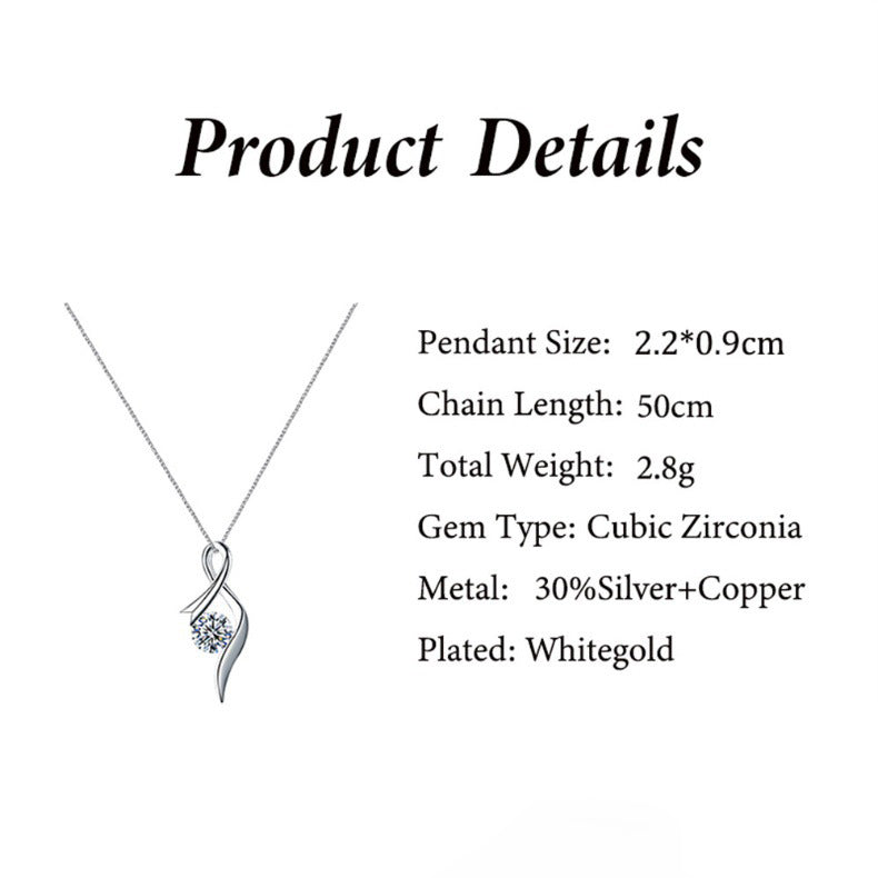 Mother's Day Simple Fashion Crystal Pendant Necklace