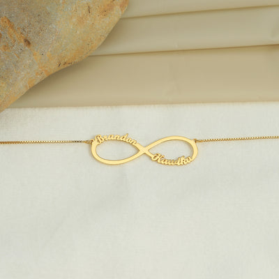 Classic Simple Infinity Design Customizable Name Design Versatile Necklace - Syble's