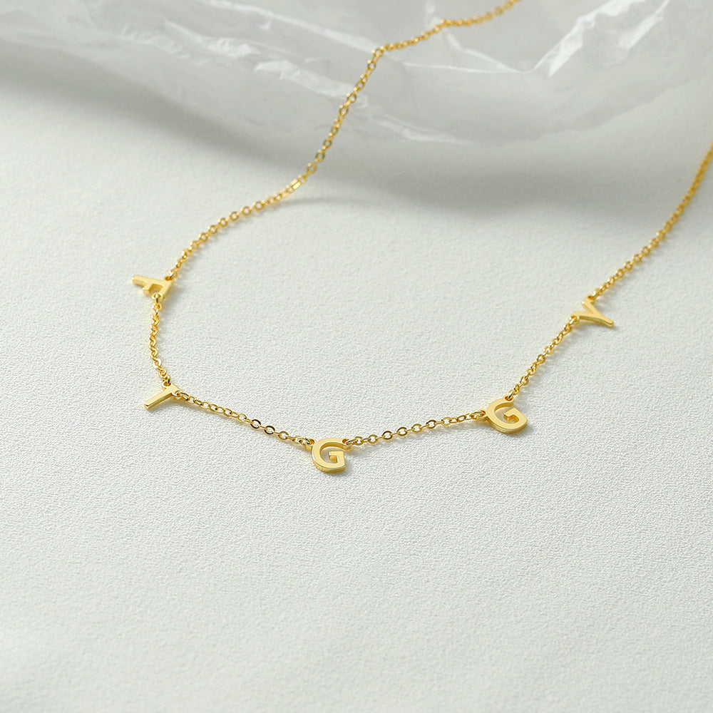 Classic Simple Customizable Name Design Light Luxury Style Necklace