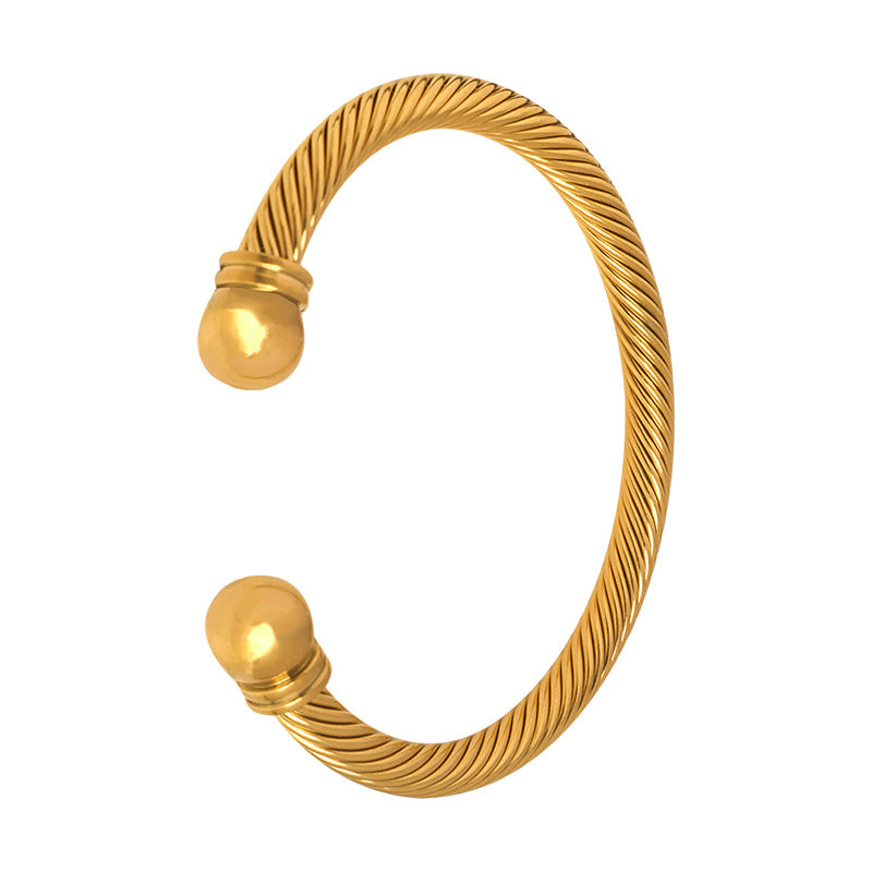 18K gold fashionable simple thread design bracelet