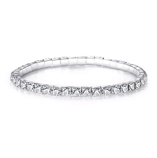 Diamond Stretch Crystal Anklet Bracelet - Syble's