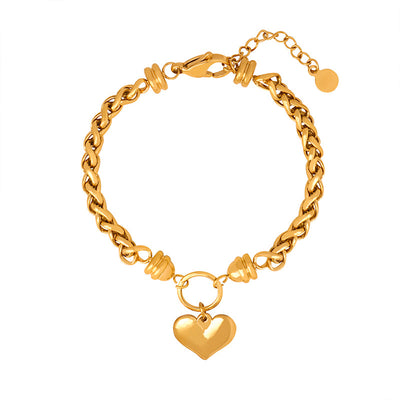 18K gold exquisite and noble love design versatile bracelet - Syble's