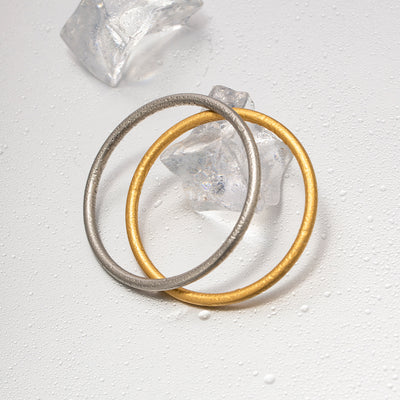 18K gold fashionable simple ring design versatile bracelet - Syble's