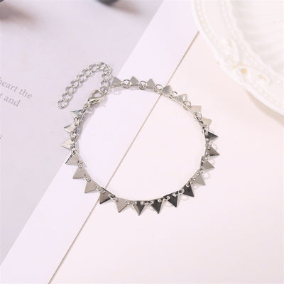 Fashion personality punk style geometric triangle design anklet - Syble's