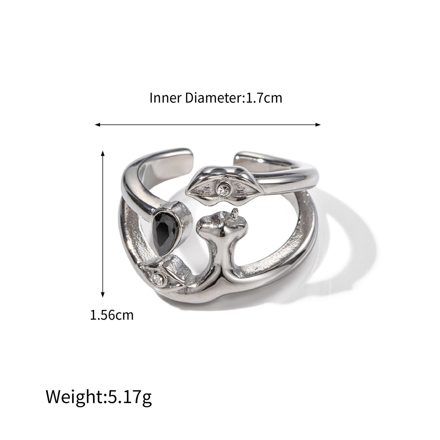 18K gold exquisite simple geometric inlaid gemstone design ring