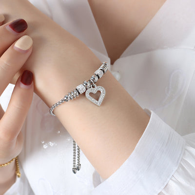 18K gold exquisite fashion heart/star/palm/round/ball/pearl design bracelet