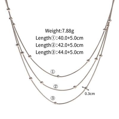 Exquisite and noble three-layer chain design light luxury style necklace - Syble's