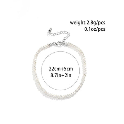 Fashion personality pearl design beach wind anklet - Syble's