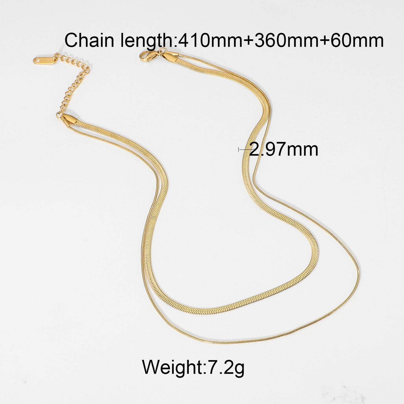 18K Gold Vintage Simple Cuban Chain Design Versatile Necklace - Syble's