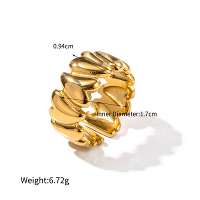 18K gold exquisite and fashionable love design ring - Syble's