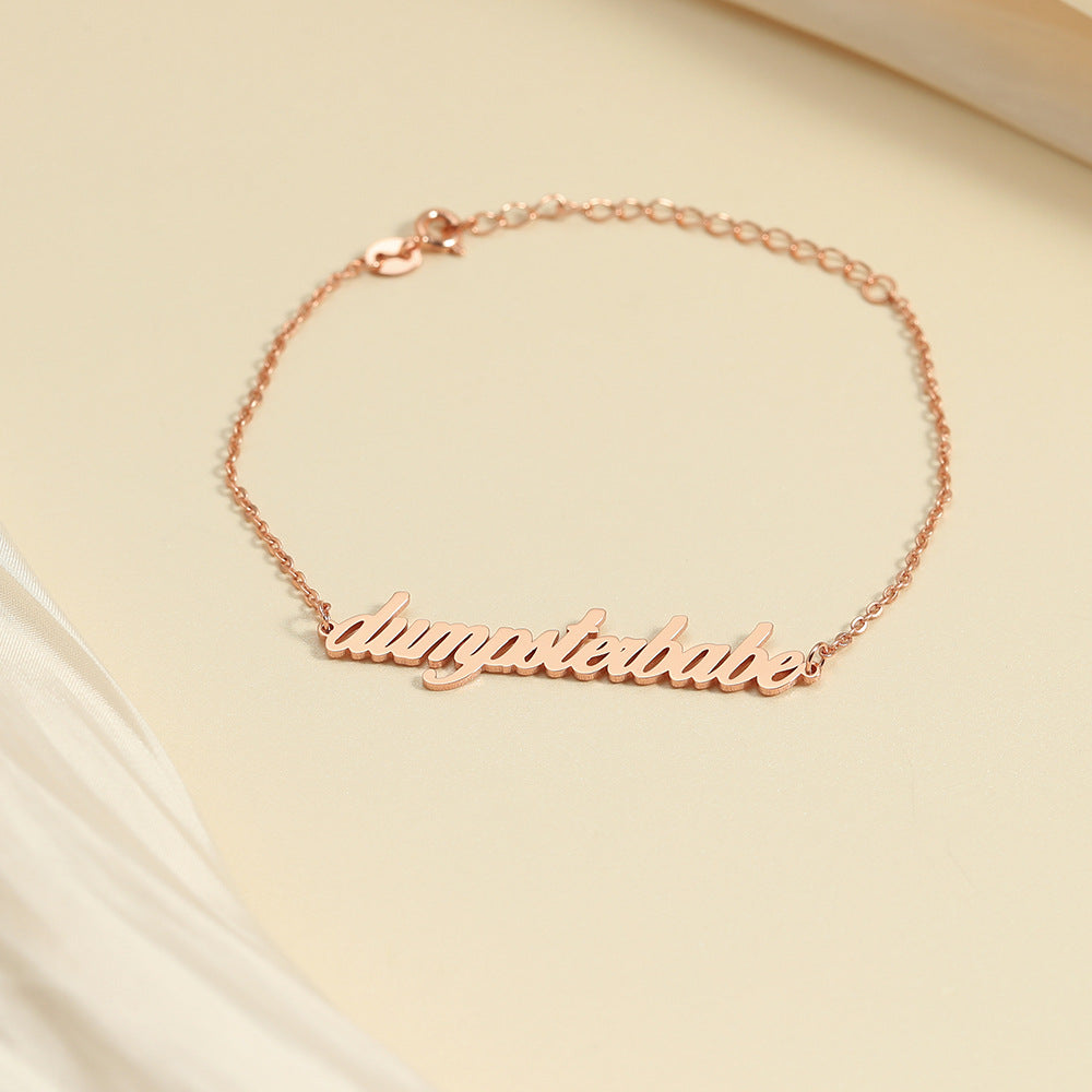 Noble Atmosphere Customizable Name Design Versatile Anklet - Syble's