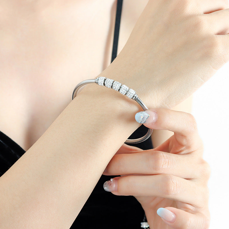 18K gold noble and fashionable diamond design light luxury style bracelet - Syble's