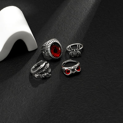 Retro Fashion God's Eye/Owl/Spider/Claw Design Ring - Syble's
