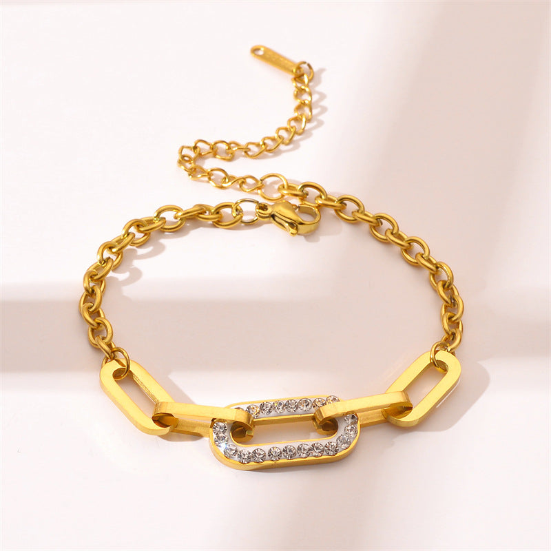 Stylish and Exquisite Thick Chain Design Simple Bracelet - Syble's